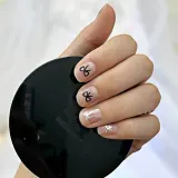 리본 네일스티커 블랙 페디큐어스티커