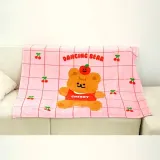 핑크풋 귀여운 댄싱베어 따뜻한 담요 극세사
