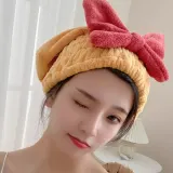 [싸더라] 빅리본 헤어드라이 타월 샤워캡 두꺼운 초강력 흡수 헤어캡