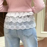 프릴스커트 랩스커트 레이스 레이어드 스커트 바지위에스커트 레이스스커트