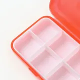 메이컬 사각 6칸 알약케이스 비타민 휴대약통 레드