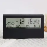 하루일상 디지털 온습도 탁상시계(블랙) 알람시계
