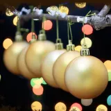 골드 무광볼 12p세트(6cm) 트리 장식구슬