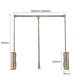 공간활용 내려오는 옷장 행거(93-125cm)(색상)