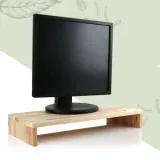 넷메이트 모니터 받침대 원목 모니터 거치대 선반 1단