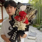 드라이플라워 꽃다발 프리저브드 선물 기념일 꽃 졸업식 축하 장식 소품
