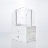 다이아 2단서랍 화장품 정리함 뚜껑형 화장대수납함