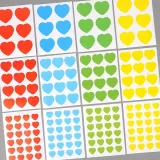 무지스티커 하트모양스티커 하트 식별 컬러 표시 24P 6P 장식 포인트 분류 라벨
