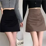 데일리 여성 하이 웨스트 스커트 캐주얼 여성 스커트 셔링 치마