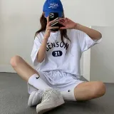 여성 트레이닝복 세트 반팔 반바지 홈웨어 셋업 상하복