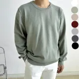 캐시미어 남자 긴팔 라운드넥 니트티셔츠 데일리