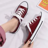 여자 캔버스 뮬운동화 블로퍼 데일리 외출 스니커즈