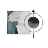 인테리어 추상 그림액자+벽시계J(50CM*50CM)