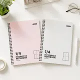 모닝글로리 PP표지 수학스프링노트 4칸 16절좌철