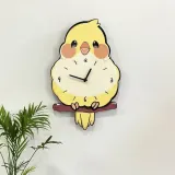 홈테리어 앵무새 무소음 벽시계