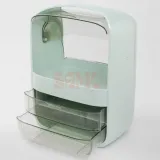 2단 뚜껑 화장품정리함 26x36cm 민트 멀티수납함 소품수납