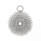 반영구 스텐링 수세미 2개입(원형) (10cm) 쇠수세미
