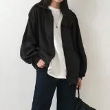 후드집업 여성 루즈핏 간절기 외투 2컬러 심플 디자인 점퍼