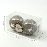 샴페인골드 글리터 장식볼 2p(10cm) (샤인스타)