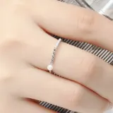 [비쥬홀릭] 실버925 백금도금 진주 큐빅 은반지