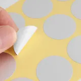 25mm 컬러 원형스티커 12매세트(실버) / 단색스티커