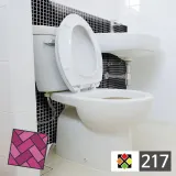 벽타일 셀프인테리어 블랙체크 타일스티커 217