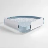 스텐망 접착식 코너선반(블루)/ 욕실 수납선반