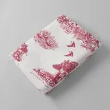 정원풍경 린넨 식탁보(220x140cm) (레드) 테이블보