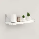 공간데코 벽선반(40x19.5cm)(화이트) 무타공 우드선반