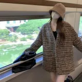 트위드 재킷 여성 오버핏 하객룩 자켓 데일리 아우터