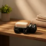 블랙캣 세라믹 비누받침대 욕실 세면대 비누트레이