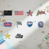 세트 패치 패브릭 전용 10개 와펜 디자인 열부착 밀리터리