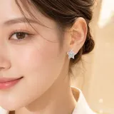 별빛 큐빅 925 실버 귀걸이 악세사리