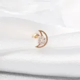 14k 피어싱 달큐빅 피어싱 금침 아웃컨츠 큐빅 로즈 선물용금 트라거스 귀테리어 헬릭스 큐빅침 골드침