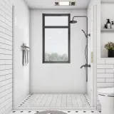 자동접힘 욕실 방수 샤워커튼(100-130cm)(색상)