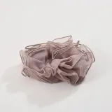 [엔젤슈슈]쉬폰 더블 레이어 곱창밴드(코코아) 머리끈