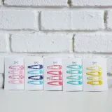 체크 & 무지 똑딱핀 세트