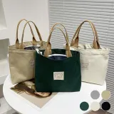 곰돌이 캔버스 미니 토트백 도시락 보조가방