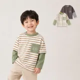 다람포켓 남아 자수 레이어드 긴팔 티셔츠 206215