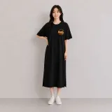 여성 여름 반팔 면 롱 원피스 루즈핏 레터링 홈웨어