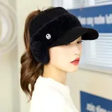귀도리 니트 벙거지 여성 겨울 보온 털 챙모자