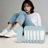 여성 메쉬 덧신 양말 여름 얇은 발목 실내화 실리콘 밴드 7세트