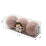 핑크블라썸 패브릭 장식볼 3p(8cm) (퍼폼폼이)
