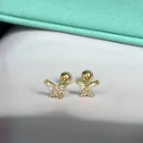 반짝 포인트 미니 나비 귀걸이 한 쌍 스터드 연출