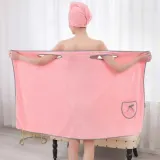 3초 샤워가운 헤어터번 바스드레스 타월 원피스가운 극세사샤워가운