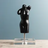 여인 블랙 조각상 도자기 인테리어장식품