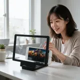 스마트폰 확대 스크린 3D 영상 확대경 거치대 영상시청 독서 자료열람 공부 돋보기