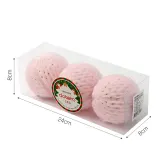 핑크블라썸 패브릭 장식볼 3p(8cm) (도트폼폼이)