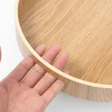 키친 손잡이 원형 우드트레이 30cm 서빙쟁반