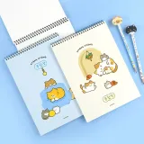 핑크풋 귀여운 냥냥이 종합장 스프링 무선